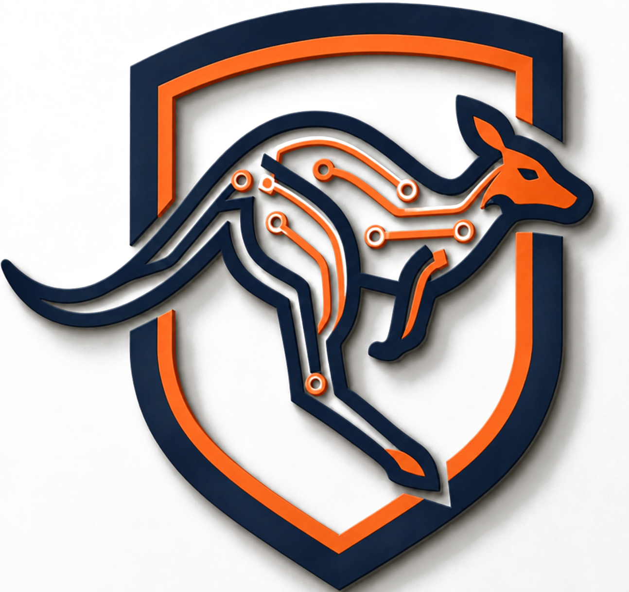Melbourne Web Design Co. kangaroo shield logo